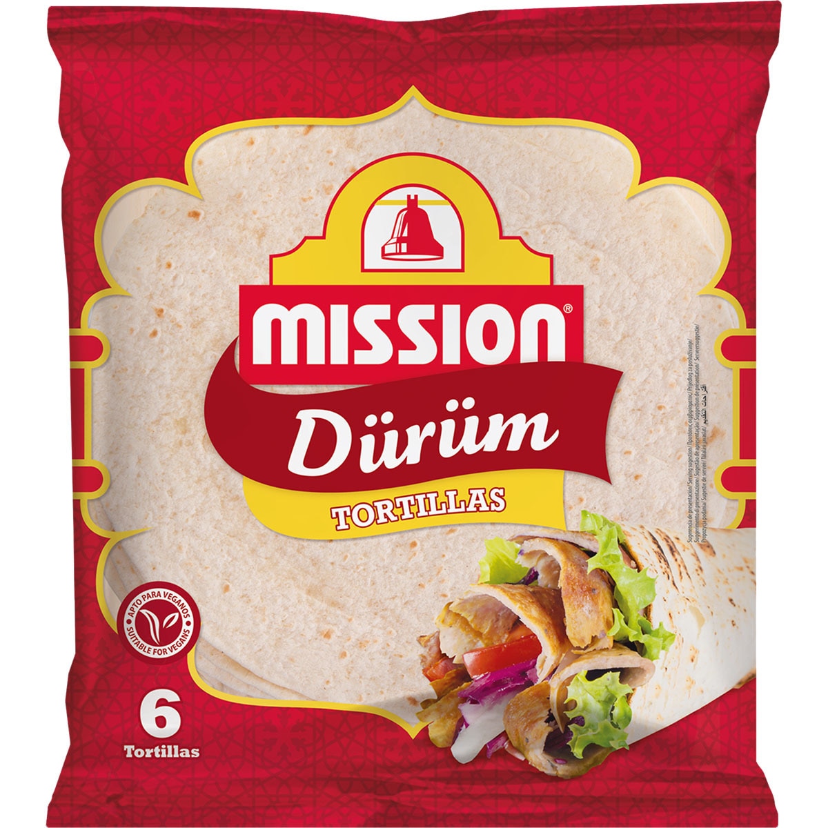 Dürüm tortillas 6 unidades paquete 378 g