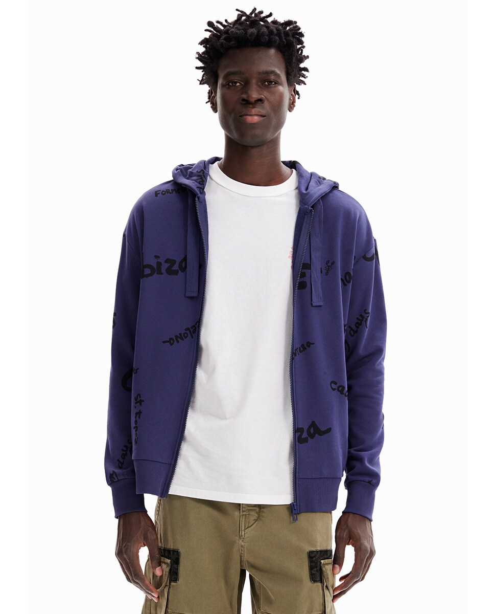 Sweat capuche fermeture