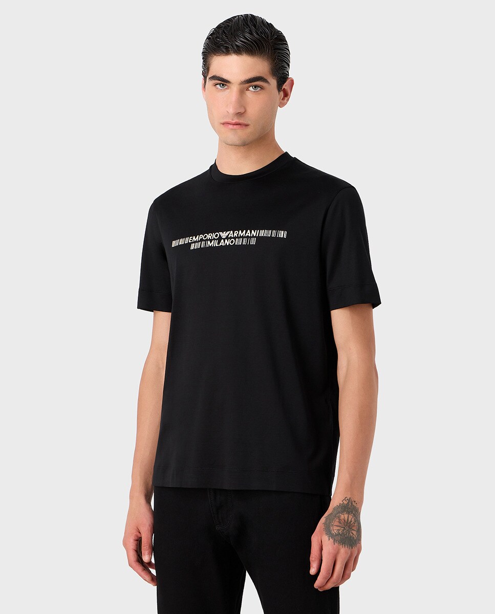 Tshirt regular fit logo style codebarres