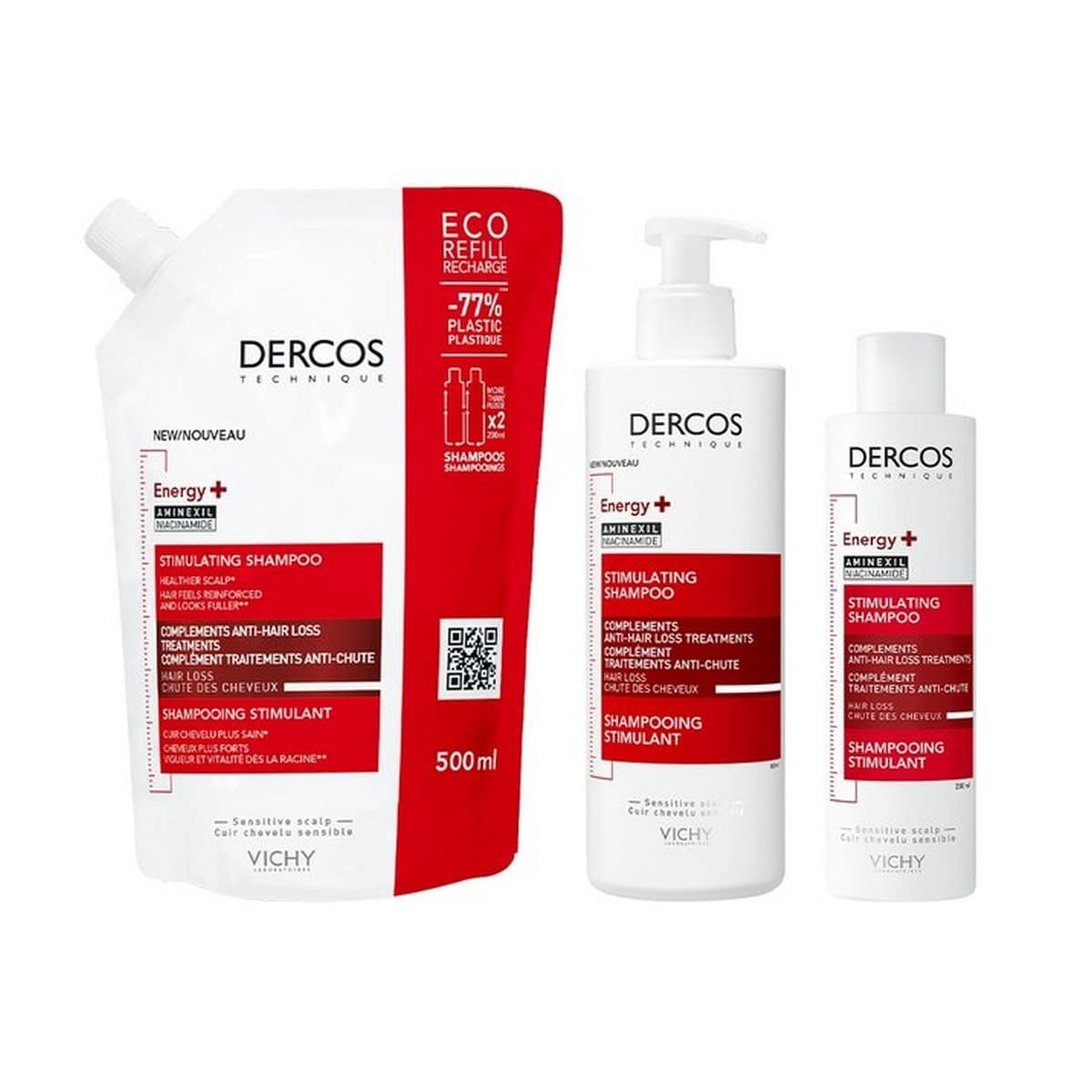 Recarga Ecorefill Champô Energy Vichy Dercos - 500 ml 5