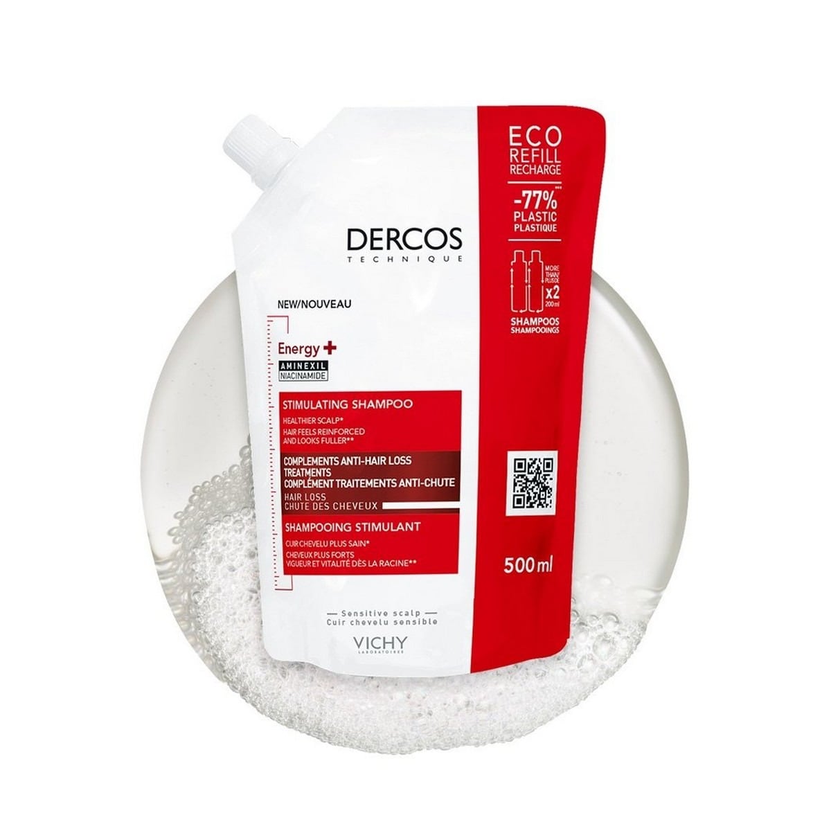 Recarga Ecorefill Champô Energy Vichy Dercos - 500 ml 4
