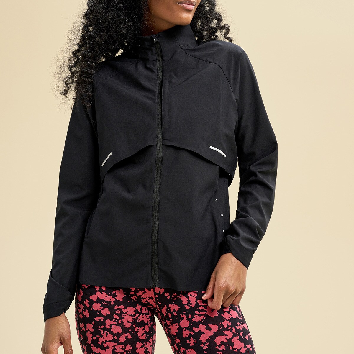 Casaco de Mulher Dynamic Windbreaker Preto-2