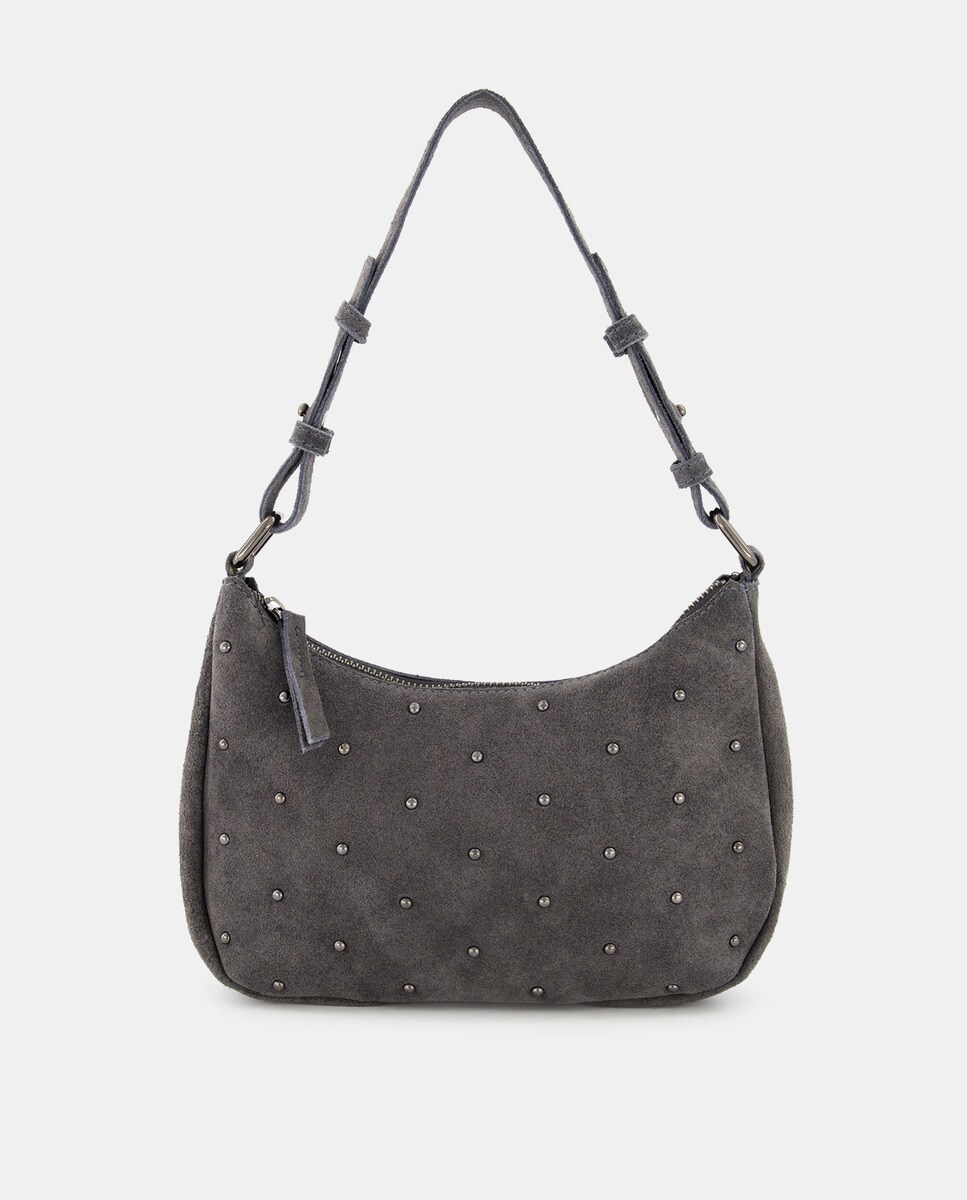 Sac baguette croûte de cuir clouté