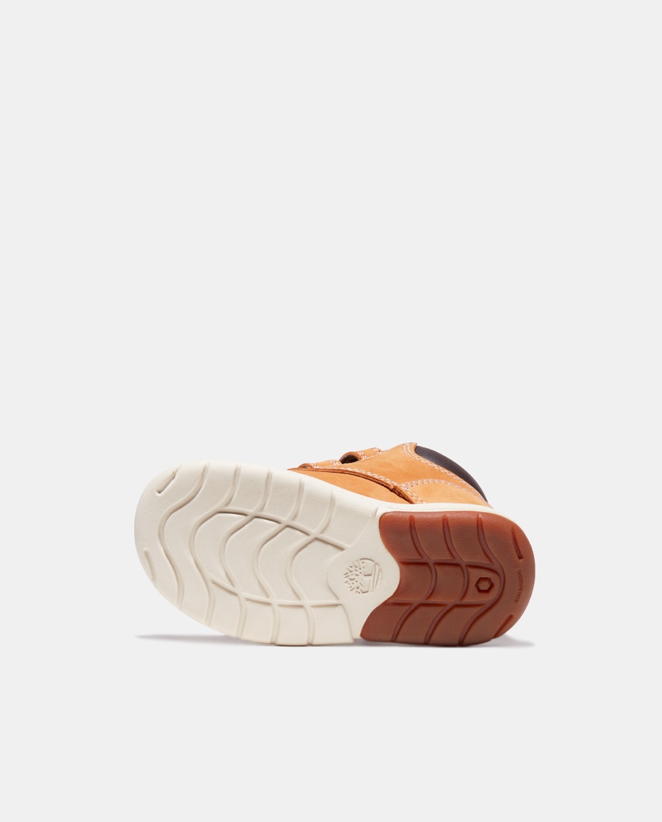 Botas de Bebé com Fecho Aderente Duplo e em Nobuck - Amarelo Amarelo-5