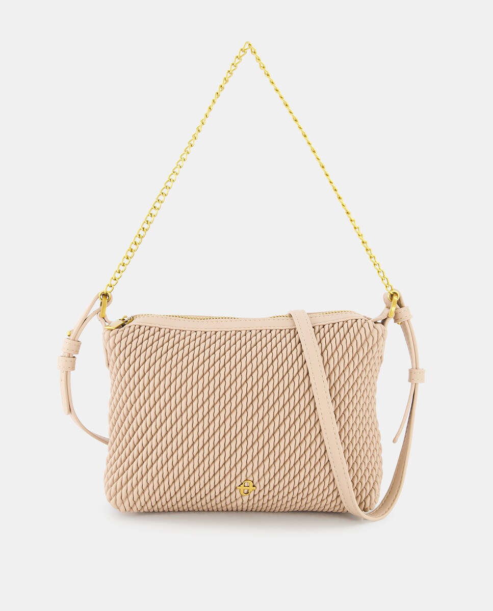 Sac hobo à fermeture zippé et bandoulière amovible