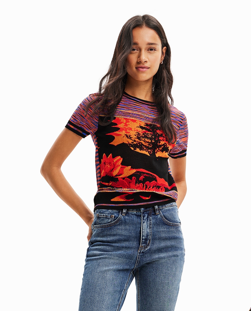 Tshirt maille paysage