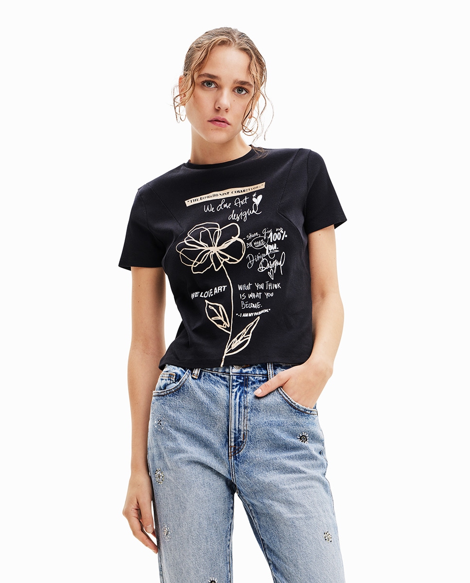 Tshirt fleur messages