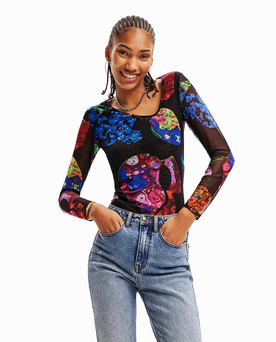 Tshirt tulle minéral M. Christian Lacroix