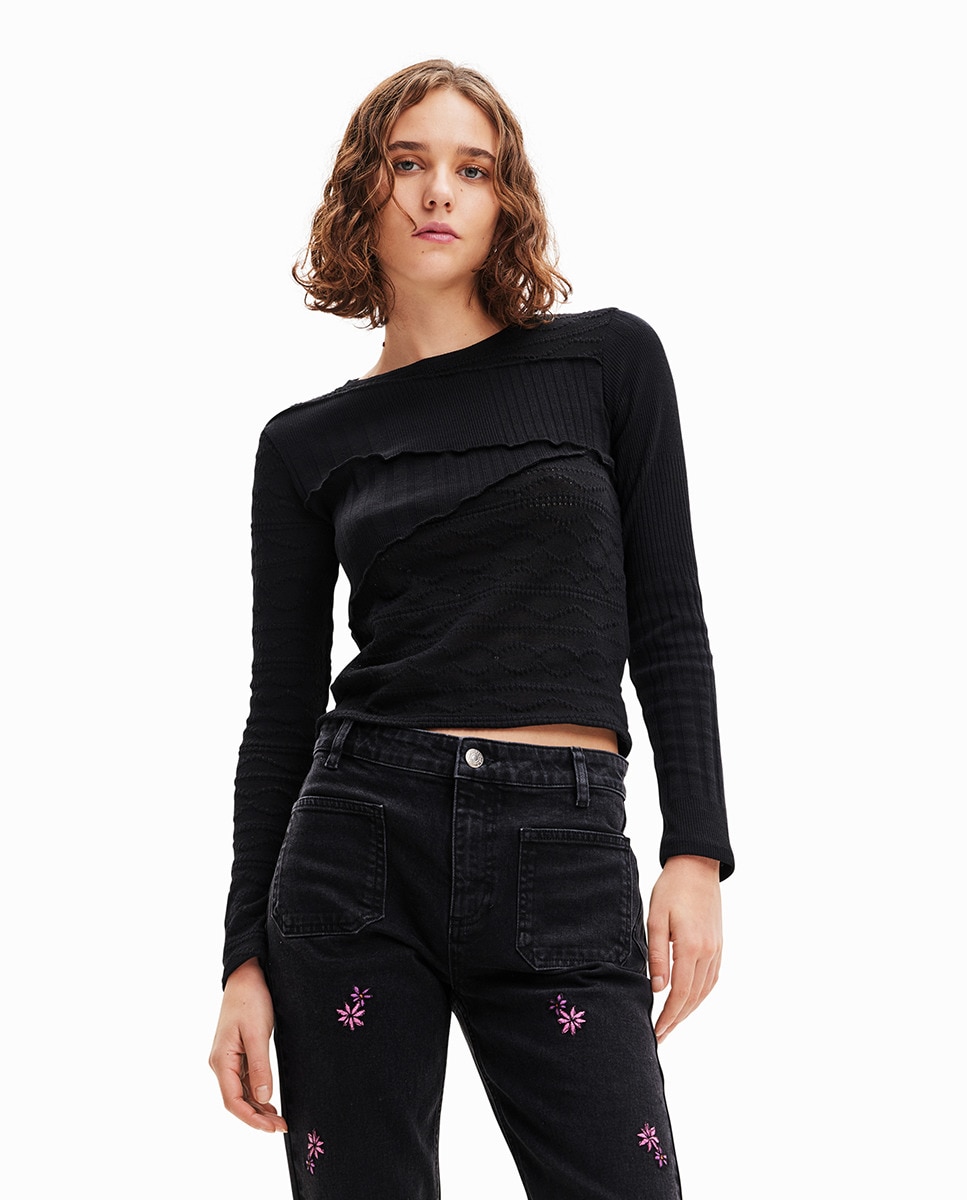 Tshirt côtelé textures