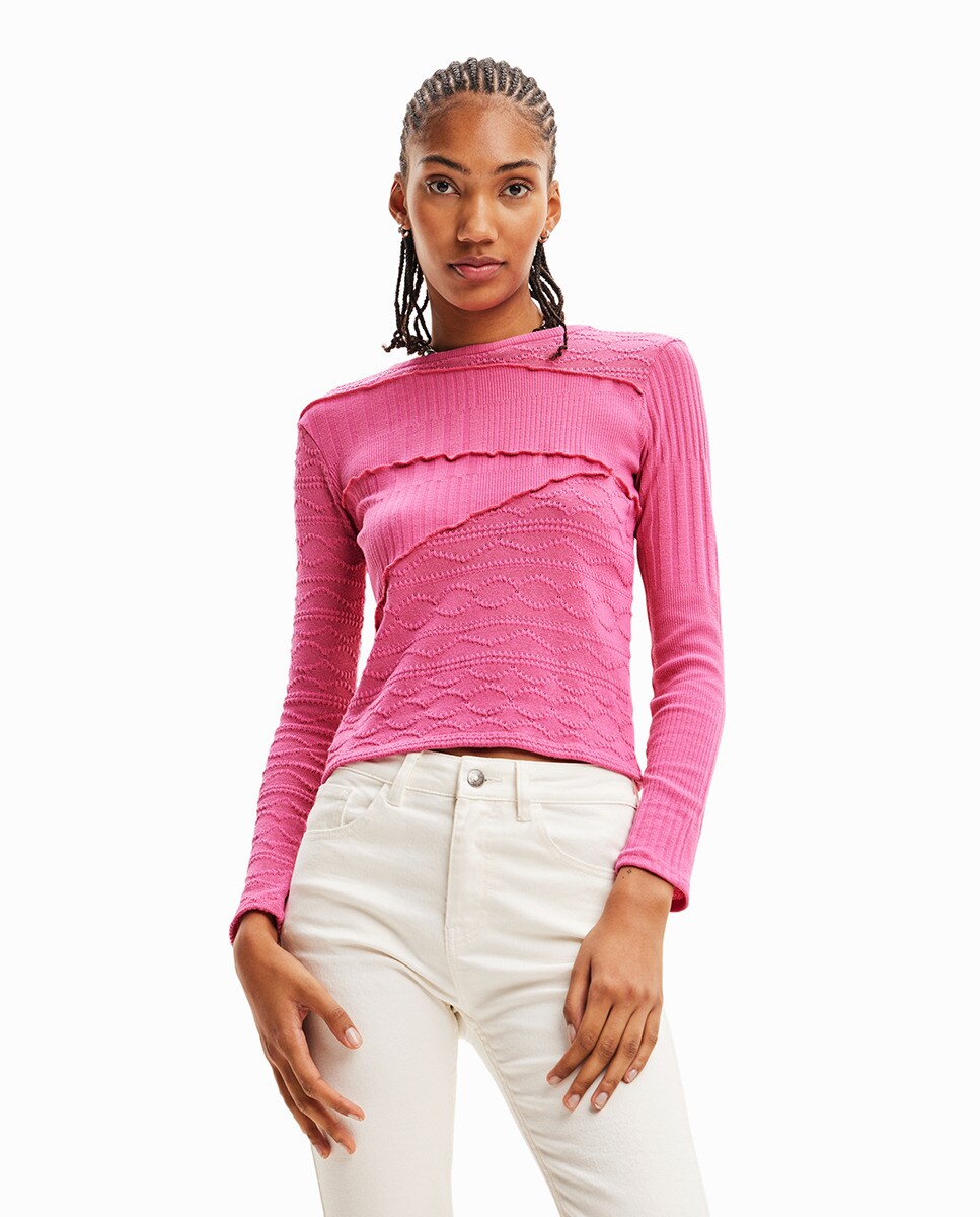 Tshirt côtelé textures