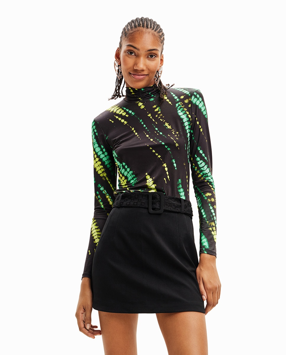 Tshirt slim froncé tiedye