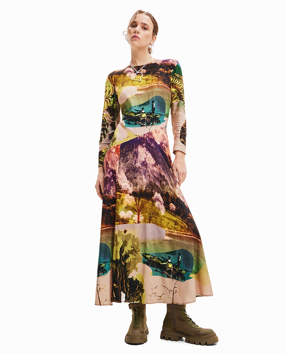 Robe midi collage M. Christian Lacroix
