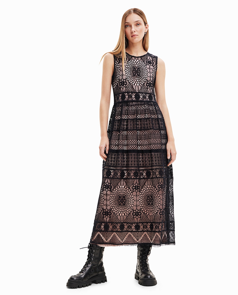 Robe midi dentelle M. Christian Lacroix