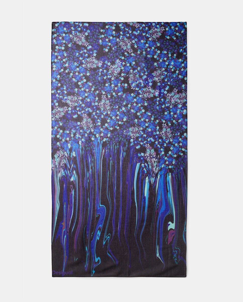 Foulard rectangle à motif dans les tons