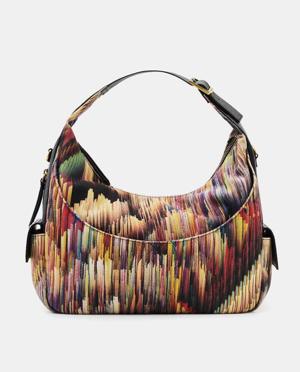 Grand sac hobo en toile zippé