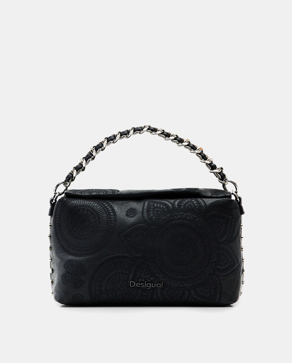 Sac à main moyen brodé zippé