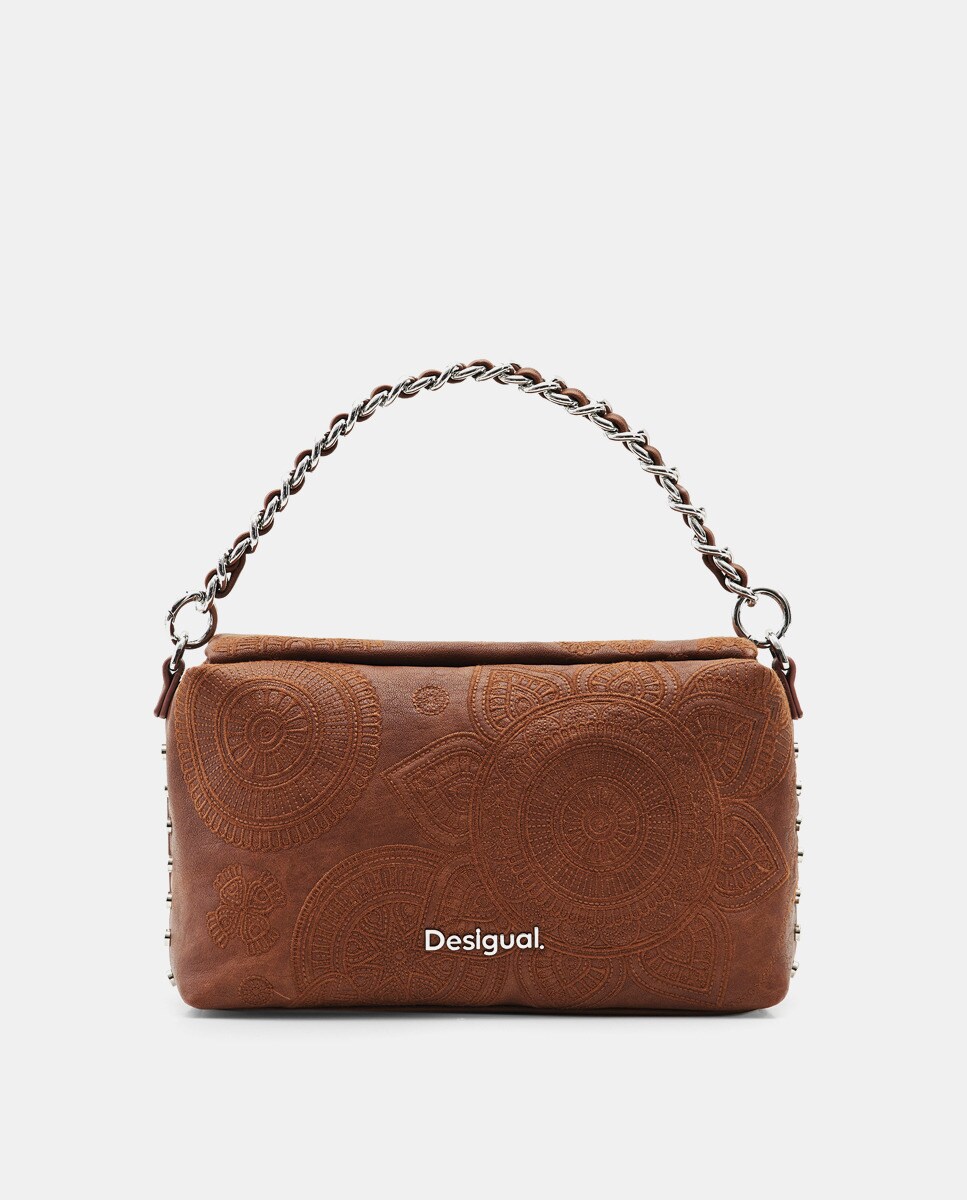 Sac à main moyen brodé zippé