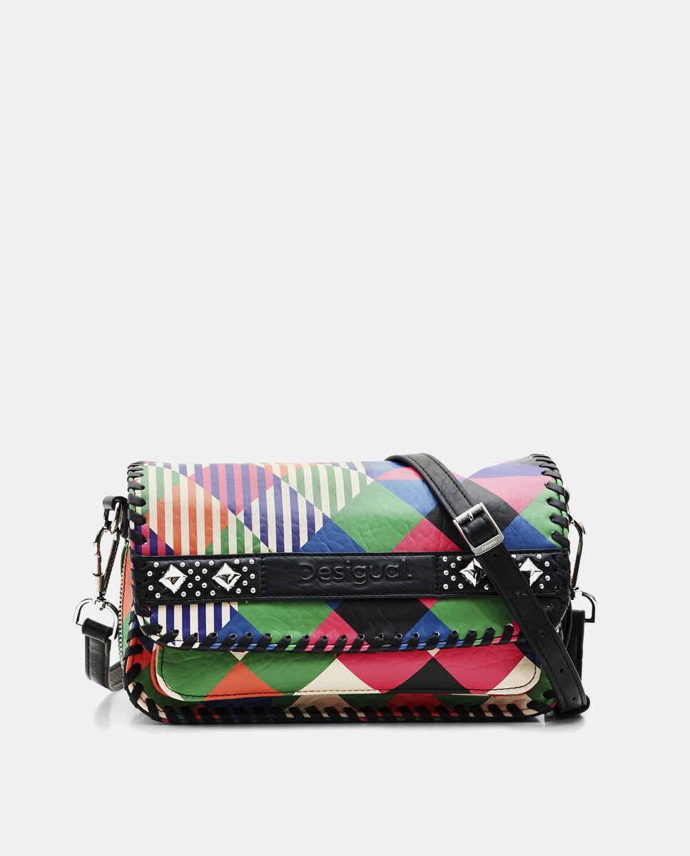 Petit sac à bandoulière à imprimé losanges