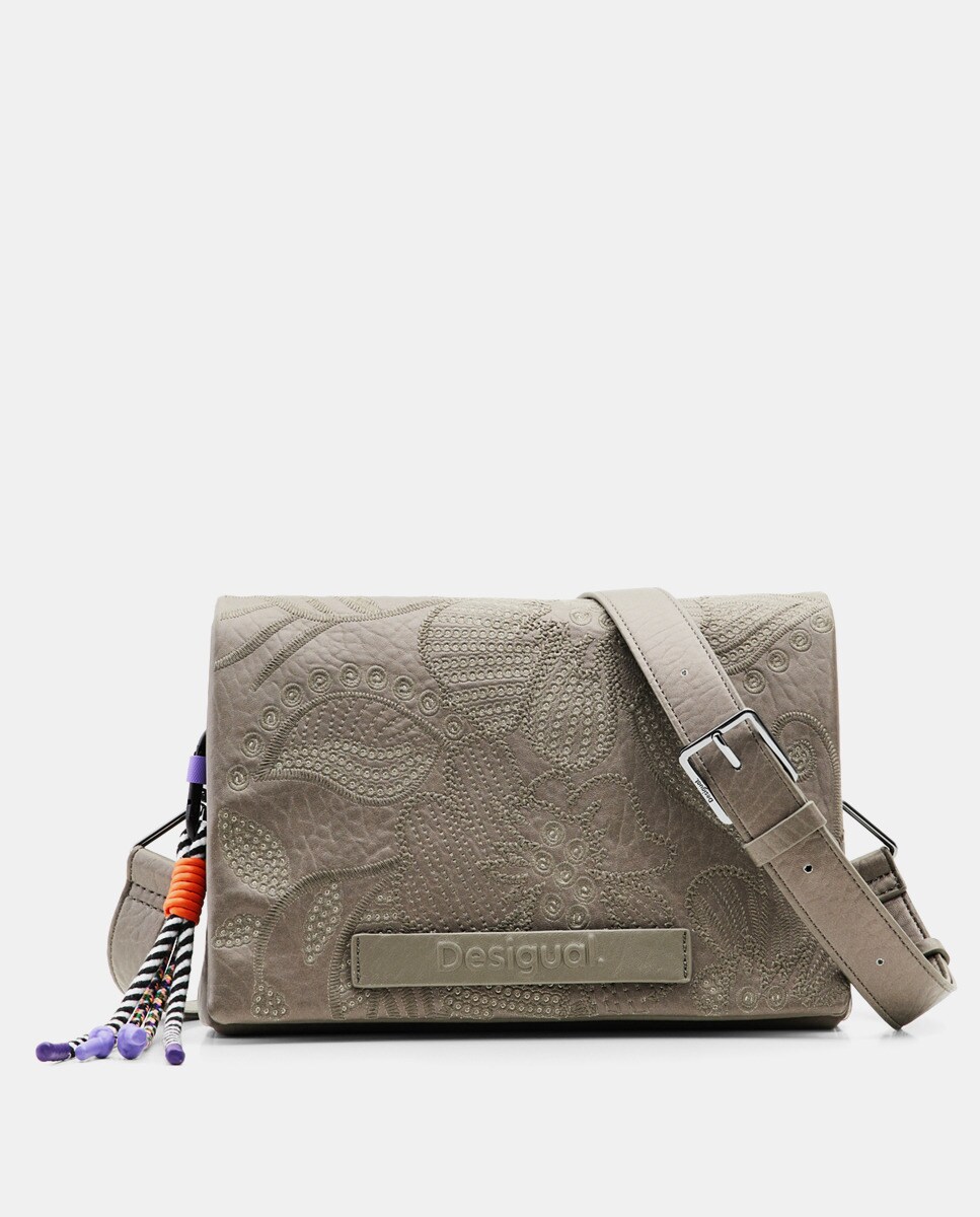 Sac à bandoulière moyen avec broderie florale