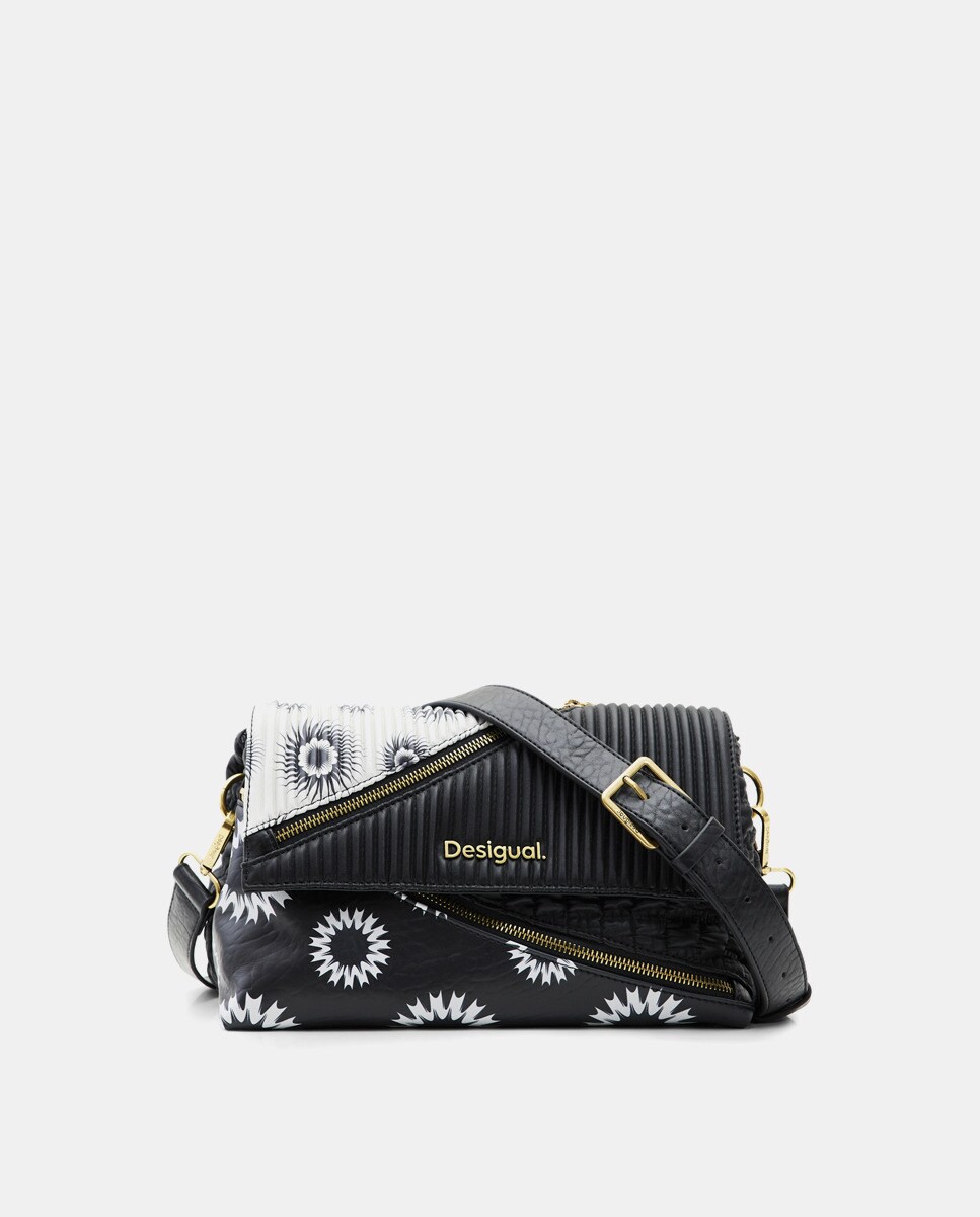 Sac à bandoulière moyen à motif patch et plusieurs anses