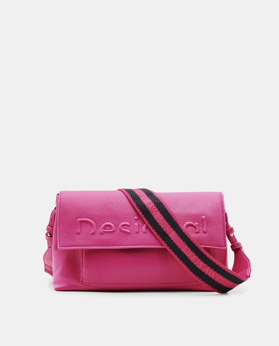 Sac à bandoulière moyen avec logo en relief