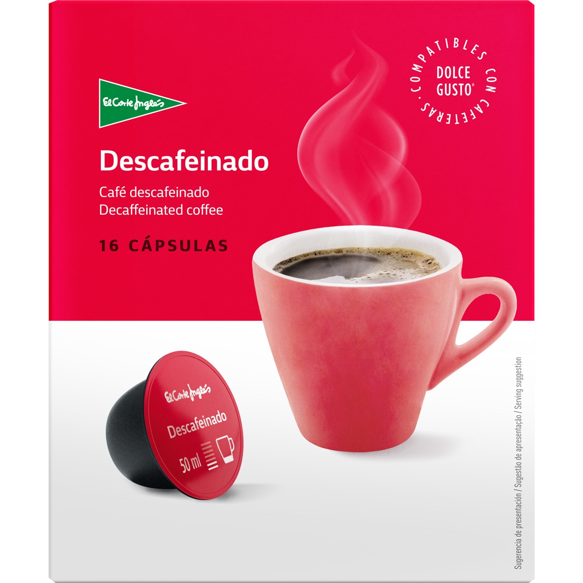 café descafeinado estuche 16 capsulas compatibles con máquinas Dolce Gusto