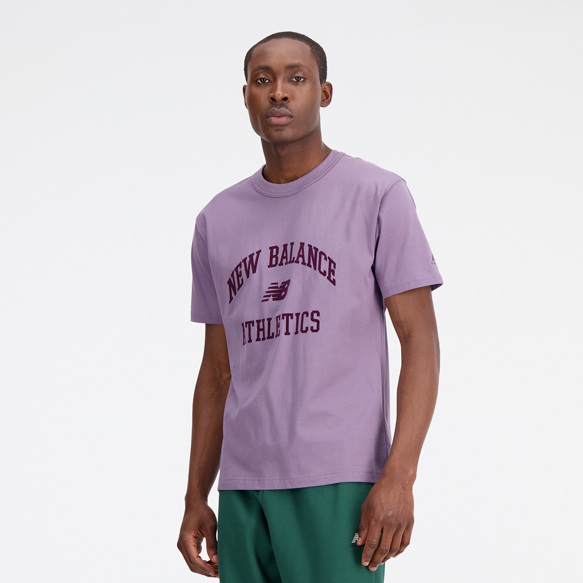 T-shirt de Homem NB ATHLETICS Cinzento-escuro-3