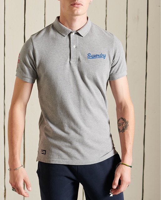 Imagen 0 de Polo de hombre classic gris de manga corta