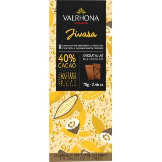 Chocolate de Leite 40% Jivara embalagem 75 g - Valhrona