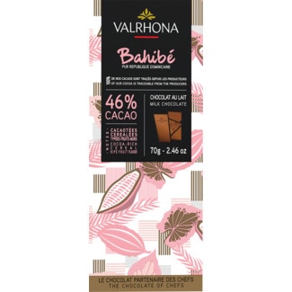 Valrhona Chocolate 46% Bahibe embalagem 70 g - Valhrona