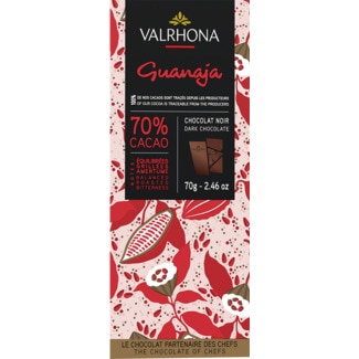 Chocolate Preto 70% Guanaja embalagem 75 g - Valhrona