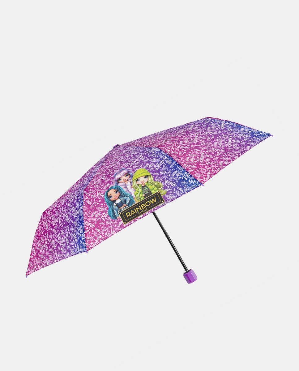 Guarda-chuva infantil dobrável manual em tom roxo Roxo-1