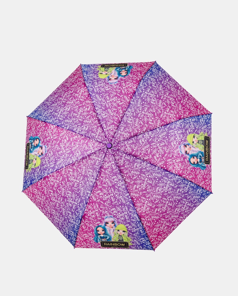 Guarda-chuva infantil dobrável manual em tom roxo Roxo-2