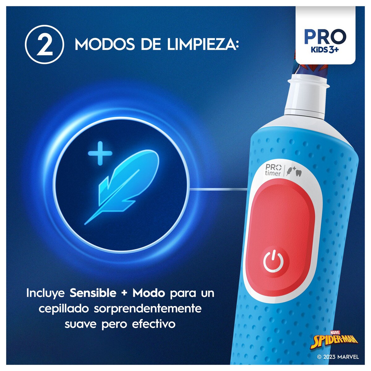 Escova de Dentes Elétrica Oral B Baun Vitality Spiderman Recarregável para Crianças 5