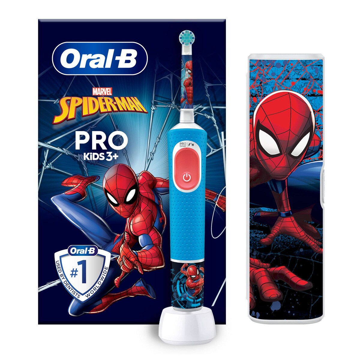Escova de Dentes Elétrica Oral B Baun Vitality Spiderman Recarregável para Crianças 1