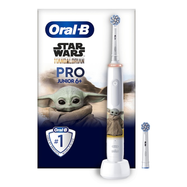Imagen 0 de Cepillo eléctrico recargable para niños Oral b- Braun Pro Junior Yoda