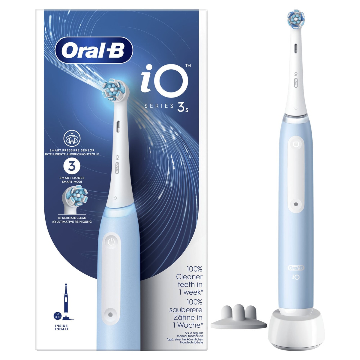 Escova de Dentes Elétrica Oral B Braun iO3 Recarregável - Azul Azul-8