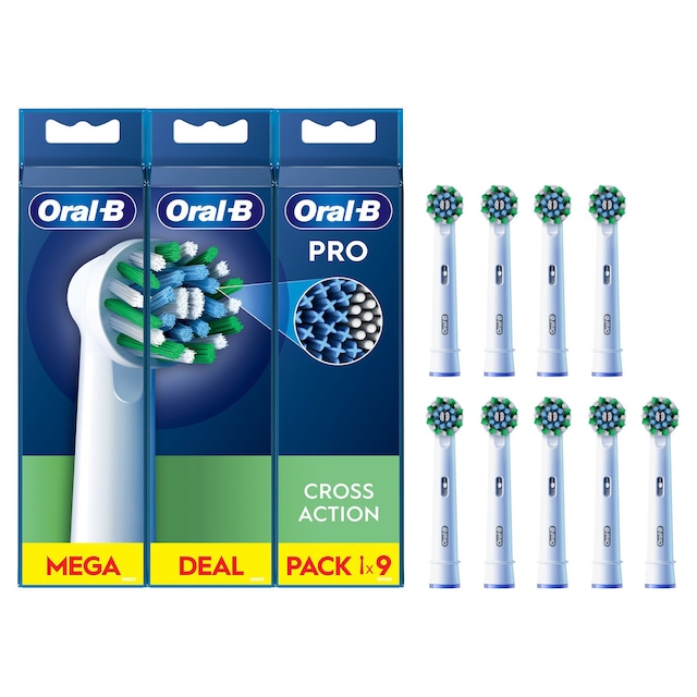 Imagem 0 de Recargas Escova de Dentes Elétrica Oral-B Braun Cross Action - 9 Unidades