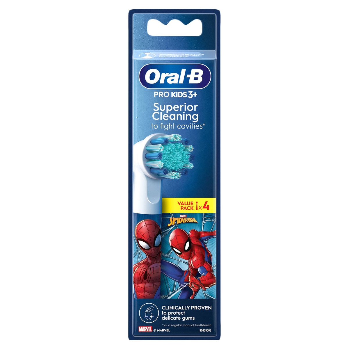 Pack de 4 cabezales de recambio Oral b - Braun Kids Spiderman 7