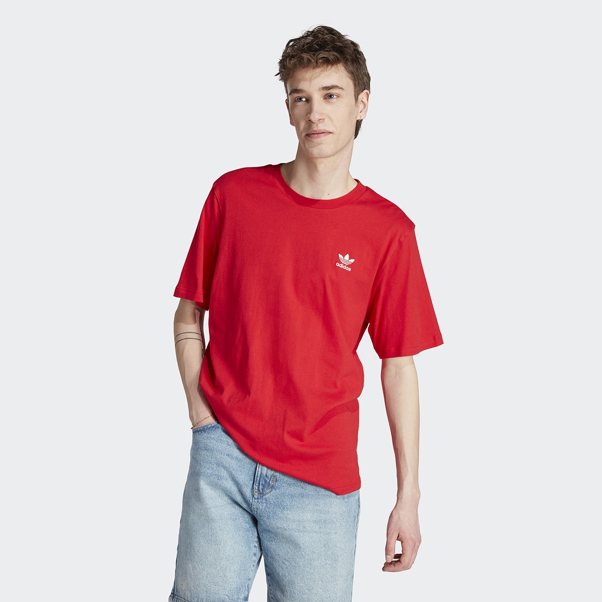 T-shirt de Homem Trefoil Essentials Originals Vermelho-1