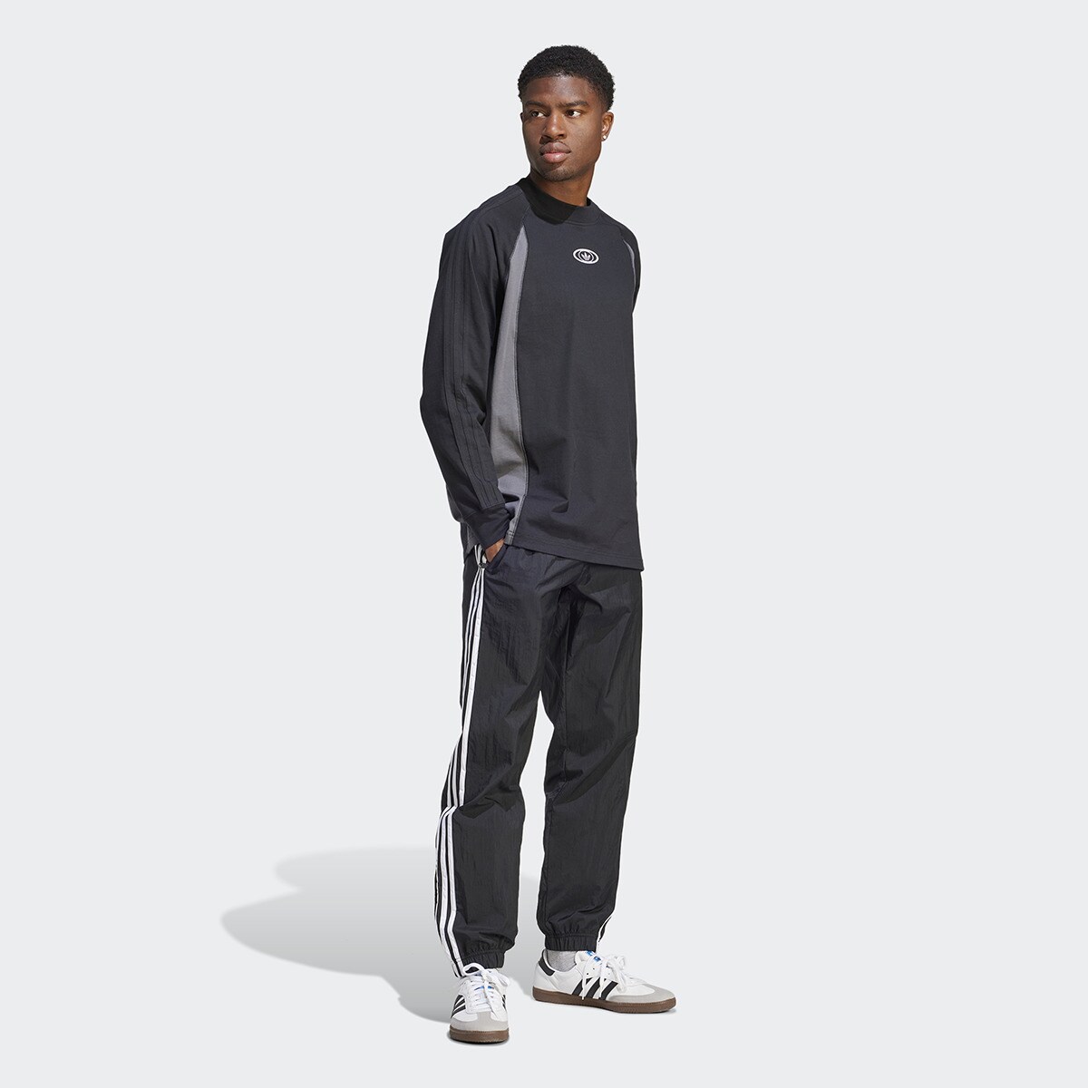 Calças de Homem Rekive Woven Originals Preto / Branco-5