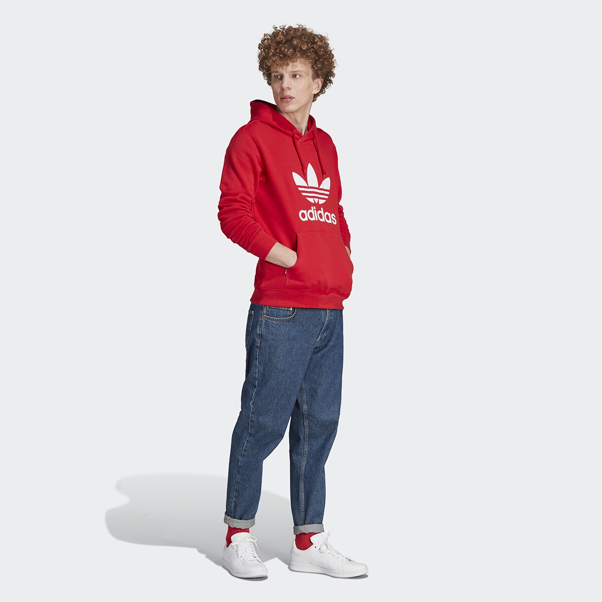 Sweatshirt de homem Adicolor Classics Trefoil adidas Originals Vermelho-5