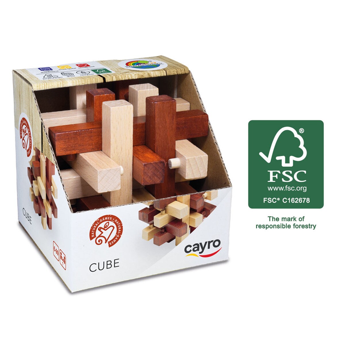 Cubo Cayro rompecabezas madera 1