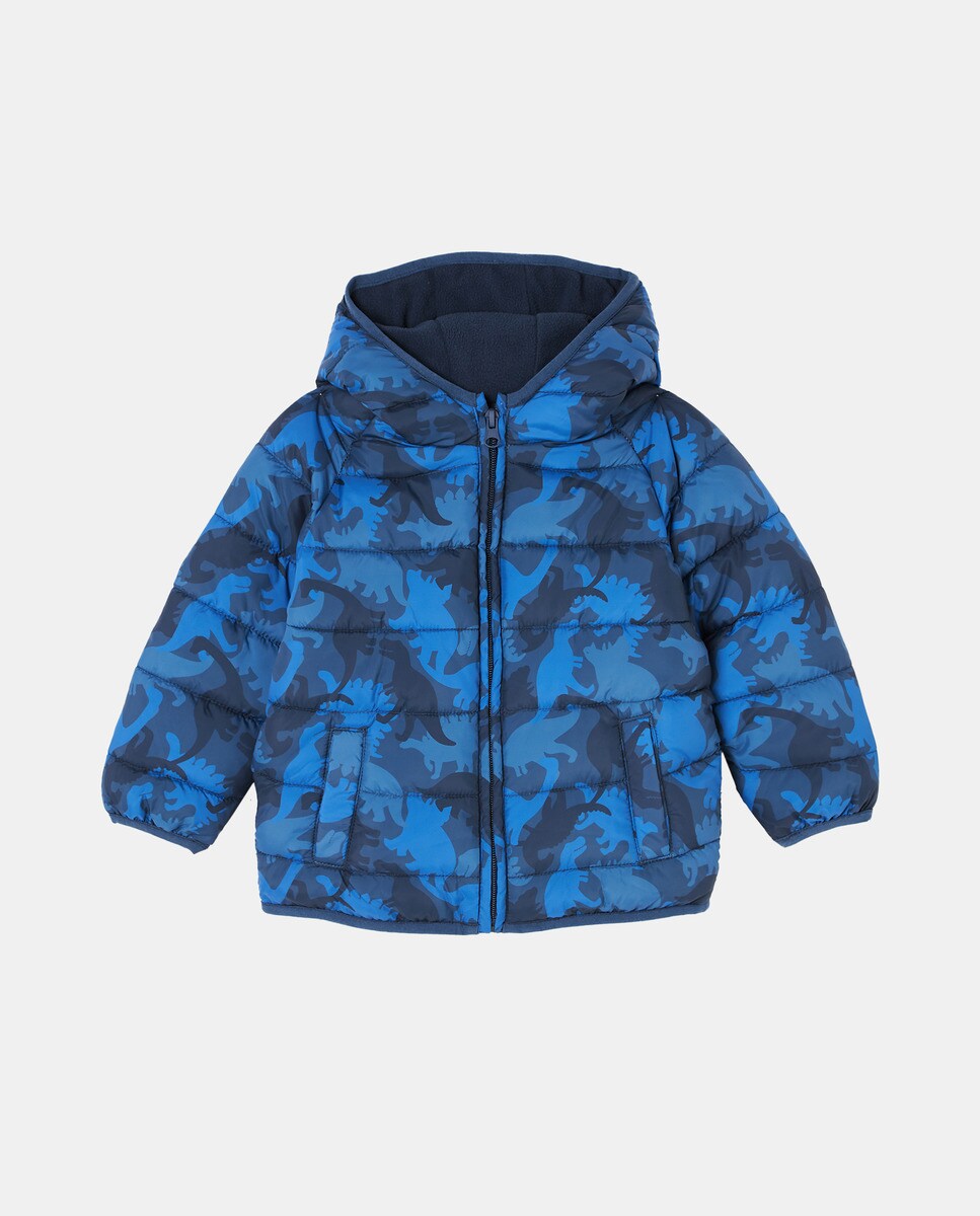 Parka à capuche et imprimé dinosaures