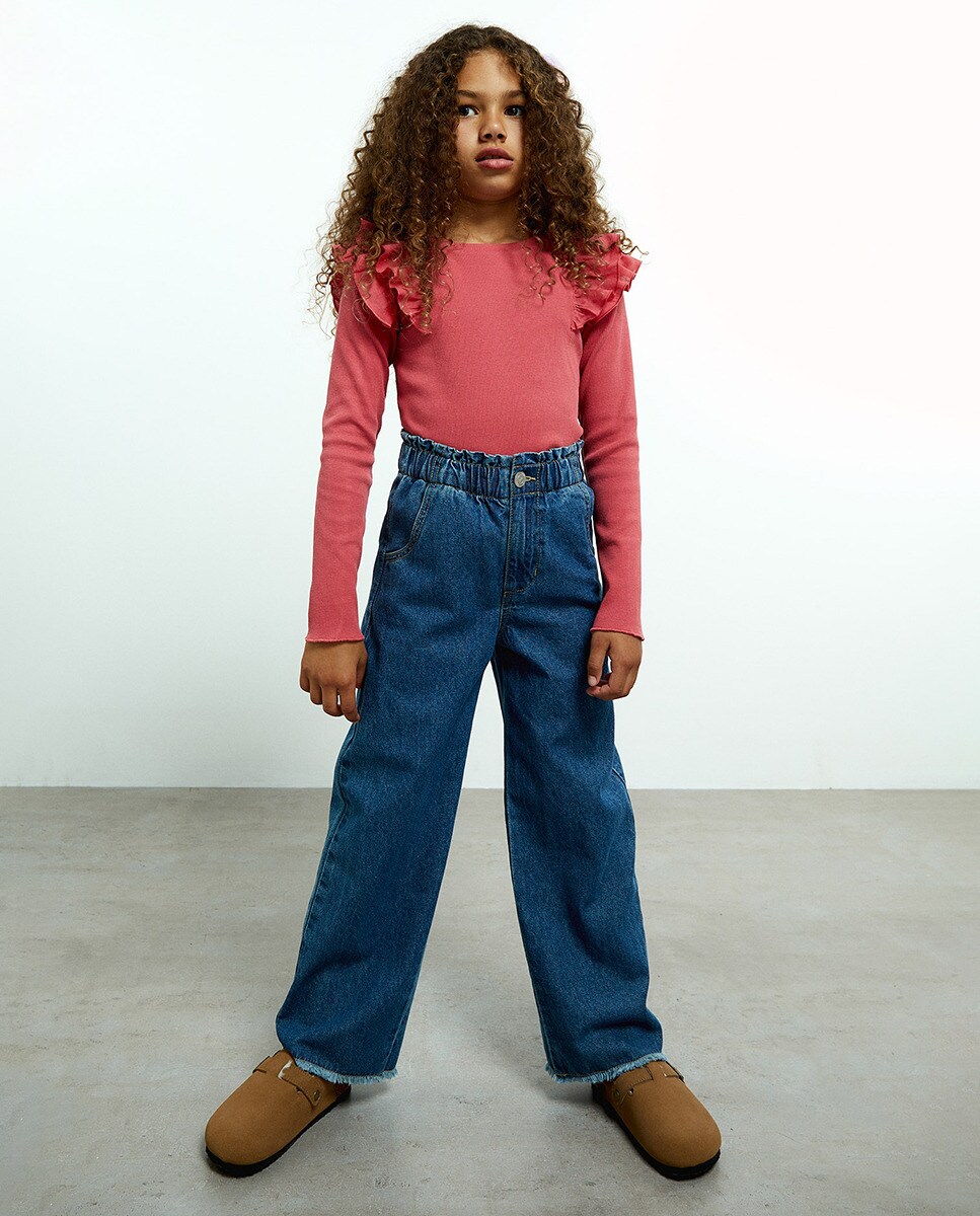 Pantalon jean chambray