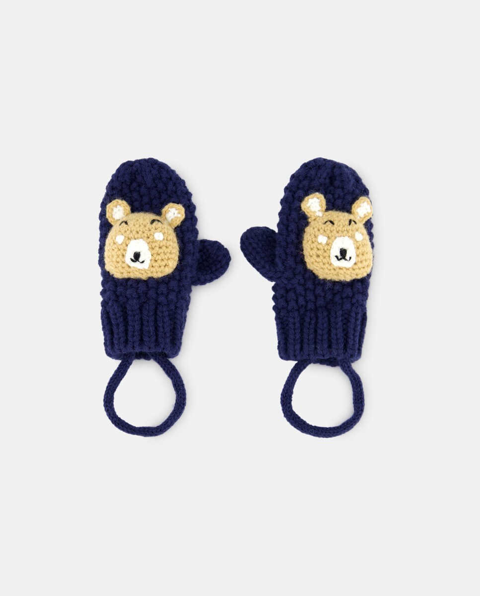 Moufles ours crochet 3d assorties