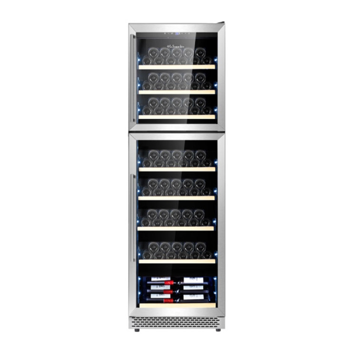 Vinoteca La Sommelière para 172 botellas -MT166DP Acero Inox-2