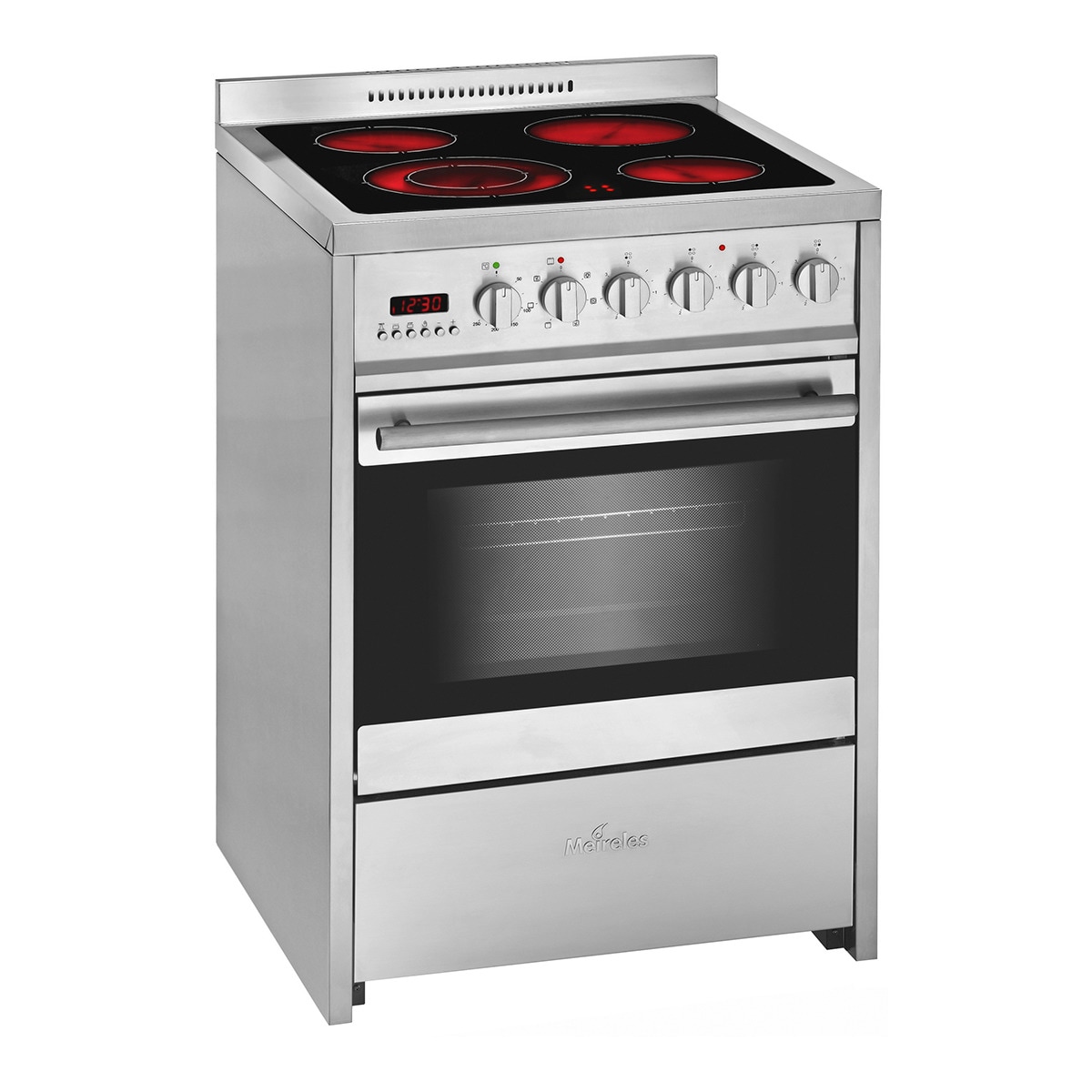 Imagem 0 de Fogão Elétrico com Placa de Vitrocerâmica Meireles E 611 X Forno Multifunções de 55 Litros e 4 Zonas de Vitrocerâmica - Inox