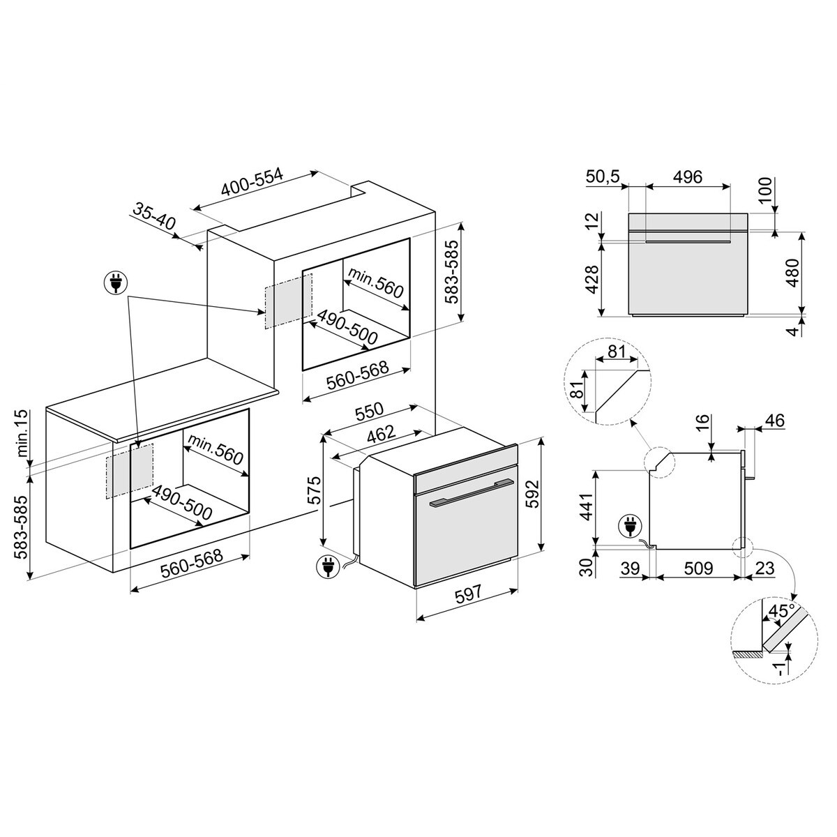 Horno multifunción Smeg función ventilado - SF6100VB3 Negro-2