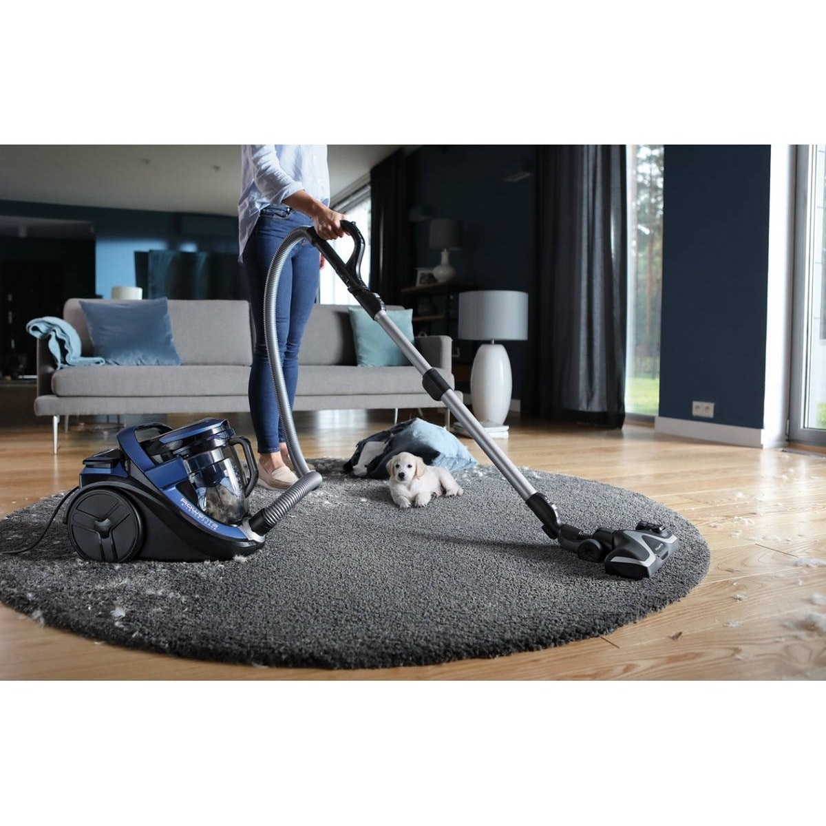 Aspirador sem Saco Rowenta RO7691EA Silence Force Cyclonic Animal Care Pro Azul-6